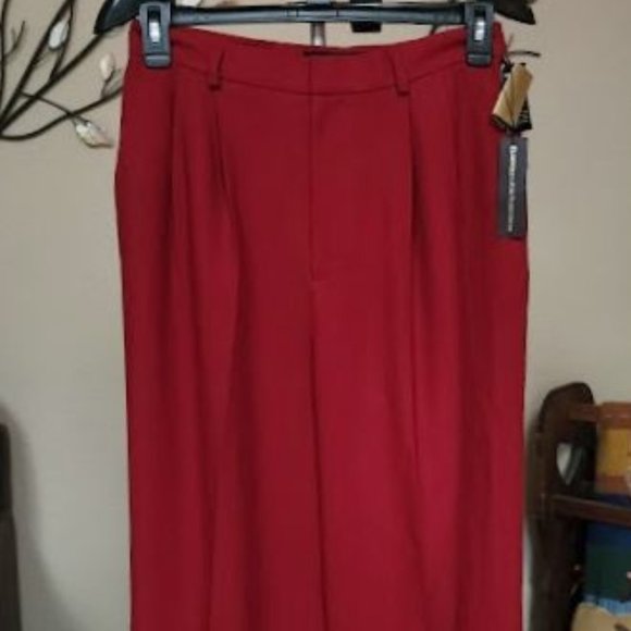 NWT Classiques for Nordstrom sz 12 red wool pants - Picture 5 of 7